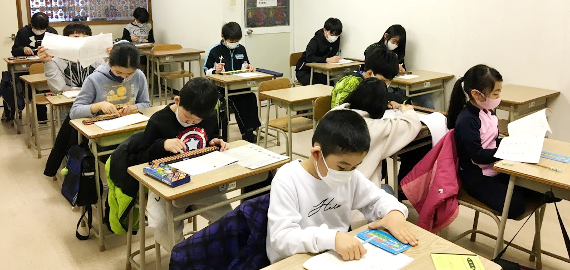 そろばん教室の様子